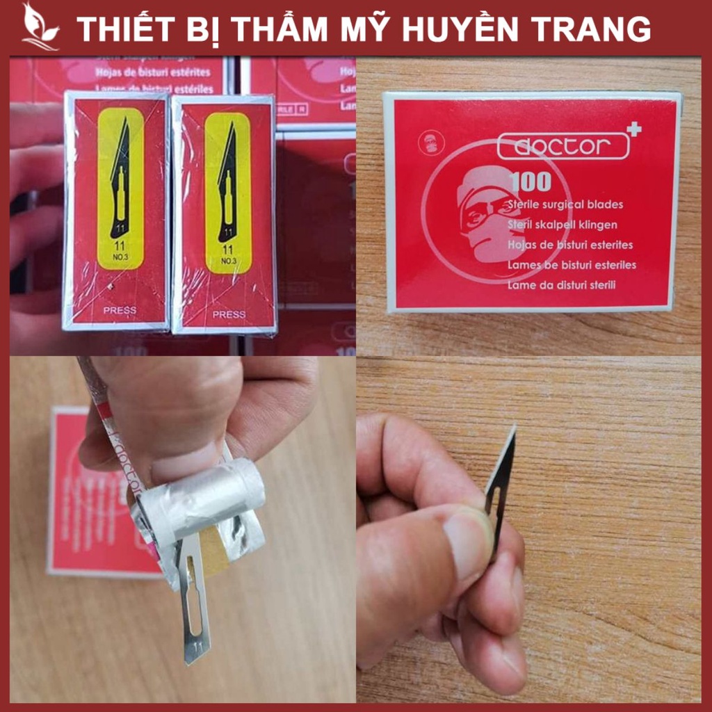 Dao Lấy Mụn - Dao Mổ Y Tế - Dụng Cụ Y Tế (hộp 100c) - Thẩm Mỹ Huyền Trang NANOCEE