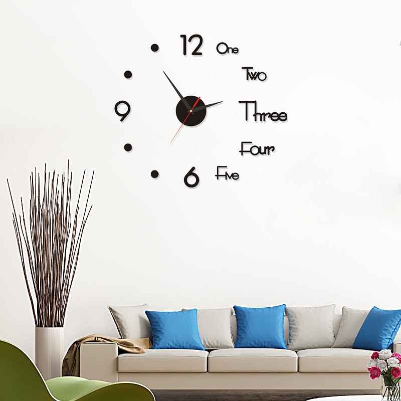 Đồng Hồ Treo Tường Dạ Quang 3D Độc Đáo Phong Cách Châu Âu