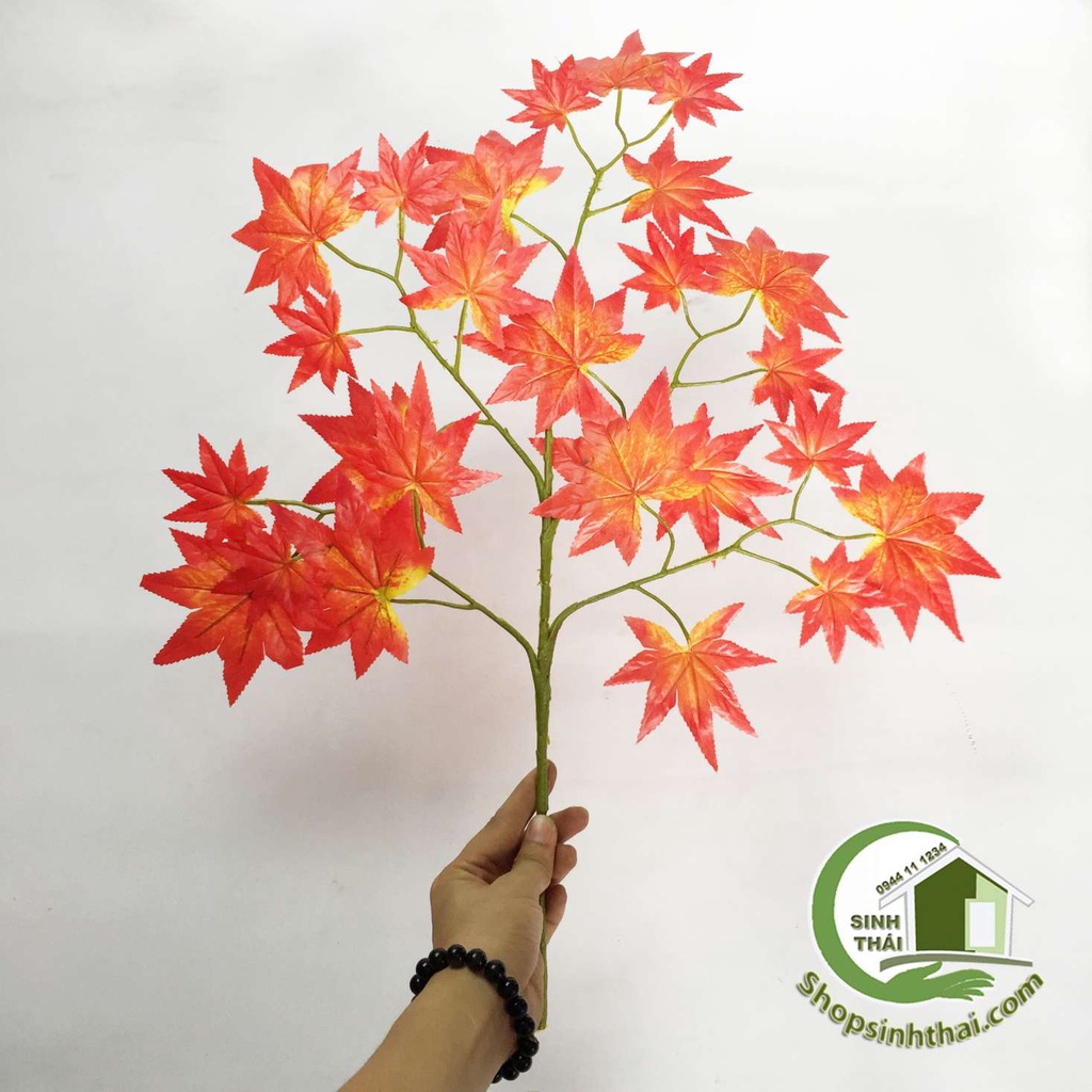 Cành lá phong màu đỏ - Cành lá giả cao cấp