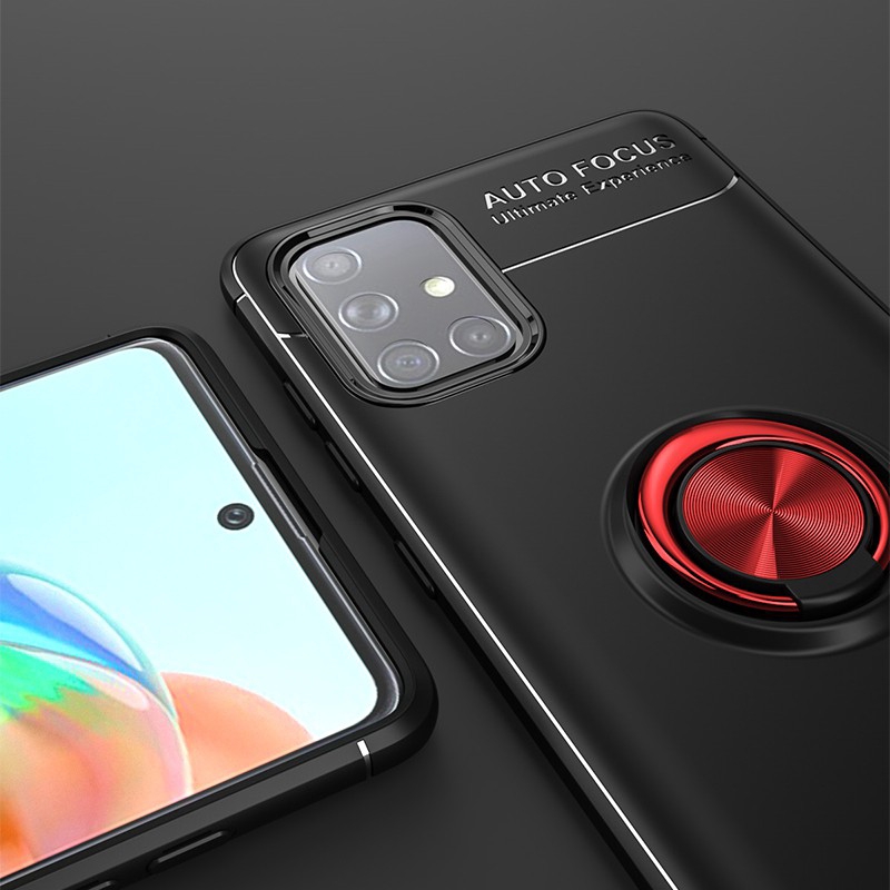 Ốp điện thoại silicon dẻo có nhẫn đỡ từ tính cho Samsung Galaxy A51 A71