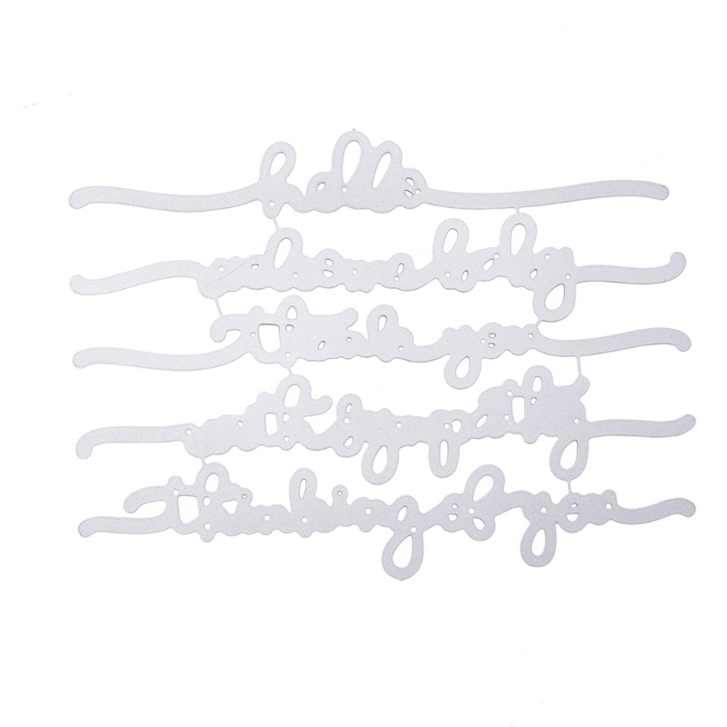 Khuôn Cắt Giấy Làm Từ Kim Loại Hình Chữ Trang Trí Scrapbook