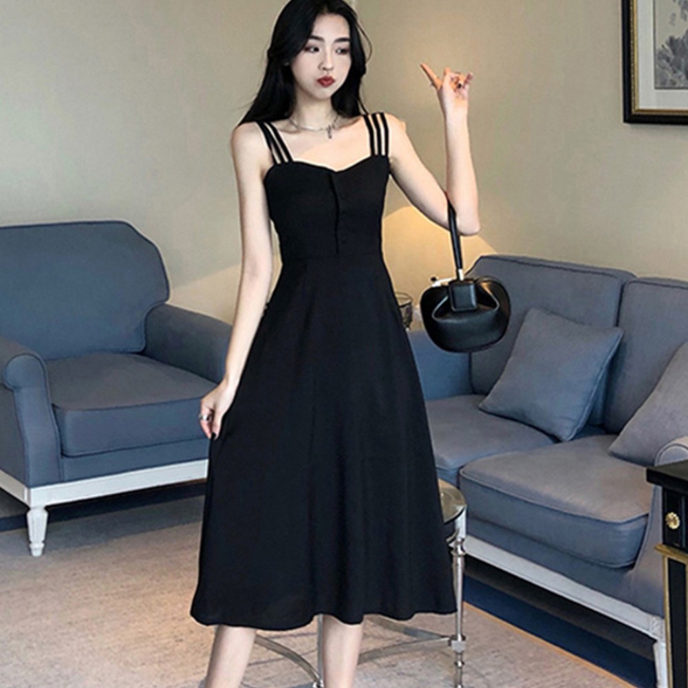 Đầm nữ , đầm nữ hai dây chất liệu mềm mại siêu mát họa tiết trơn dáng xòe mặc đi biển đi chơi siêu yêu ATILA.SHOP | BigBuy360 - bigbuy360.vn