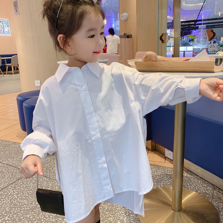 Set vest + áo sơ mi tay dài thời trang mùa thu dành cho bé gái 2-11 tuổi có bán lẻ