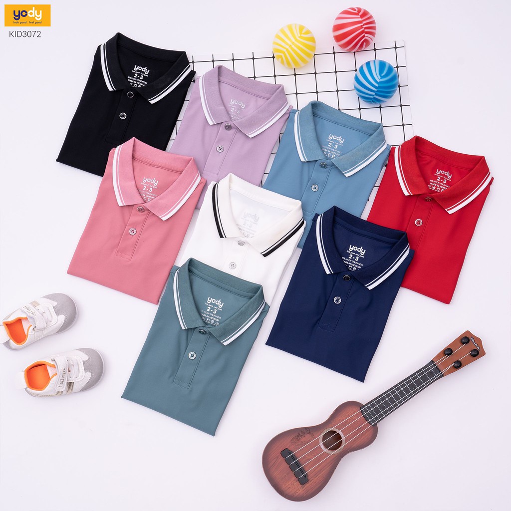 Áo Phông Polo Kid YODY Cho Bé Vải AirCool Mềm Mại Thoáng Mát KID3072