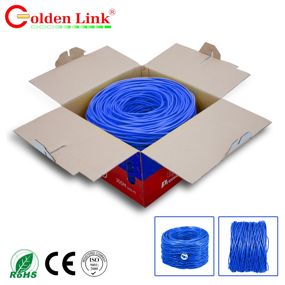 Cáp mạng Golden Link (cam / xanh dương) Cat 5e bấm sẵn 2 đầu loại xịn