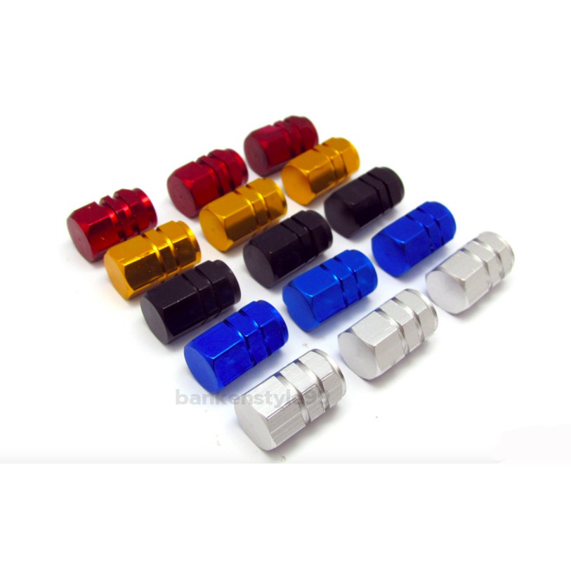 4 Cái Nắp Van Lốp Nhôm 4 Chiếc. Set 4 Nắp Van Lốp Xe Ô Tô Bằng Cao Su