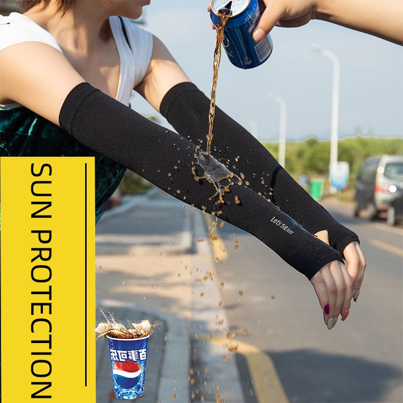 Găng Tay Chống Nắng Bằng Lụa Lạnh Mỏng Phong Cách Hàn Quốc Cho Nữ