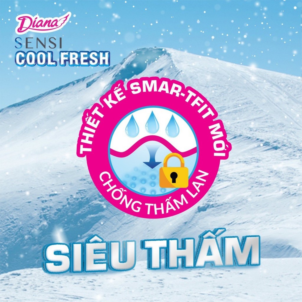 Băng Vệ Sinh Diana Siêu Thấm Cool Fresh 8 miếng