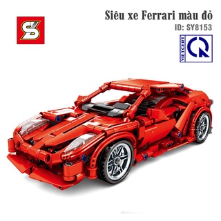 Đồ Chơi Lắp Ráp Siêu Xe Ferrari Màu Đỏ - SY BLOCK 8153