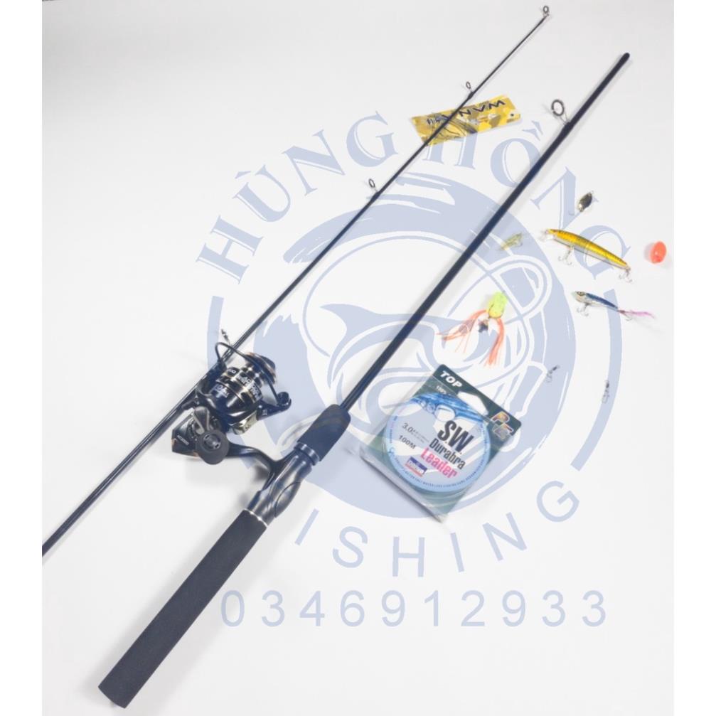 Bộ Combo Cần Câu Lure  Máy Đứng 1 Ngọn Kèm Máy Và Phụ Kiện_Cần Câu Lure