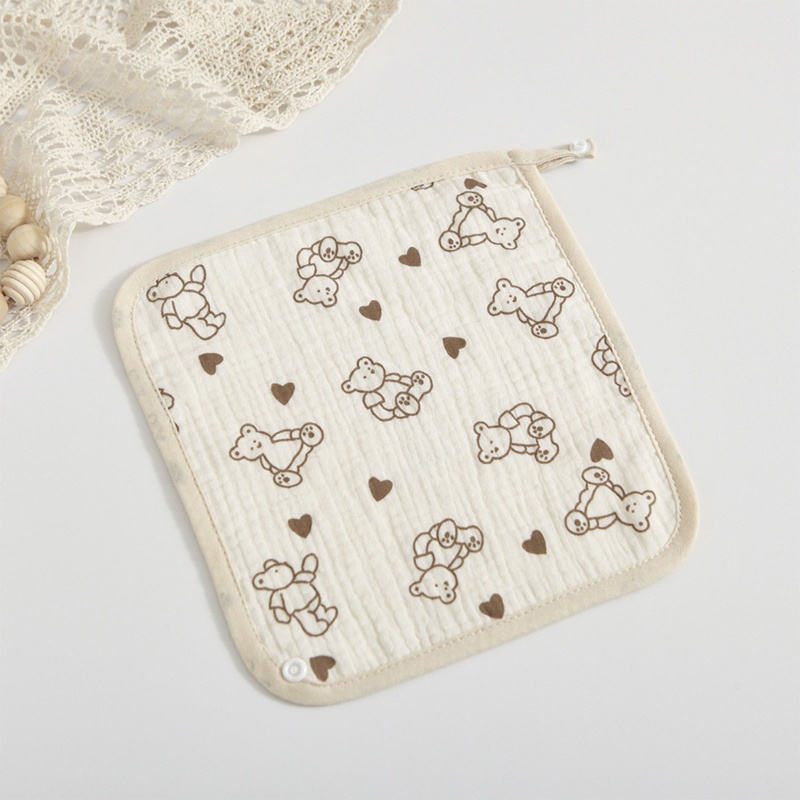 Yếm Cotton Nhiều Lớp Siêu Thấm Thân Thiện Với Da Cho Bé Mọc Răng