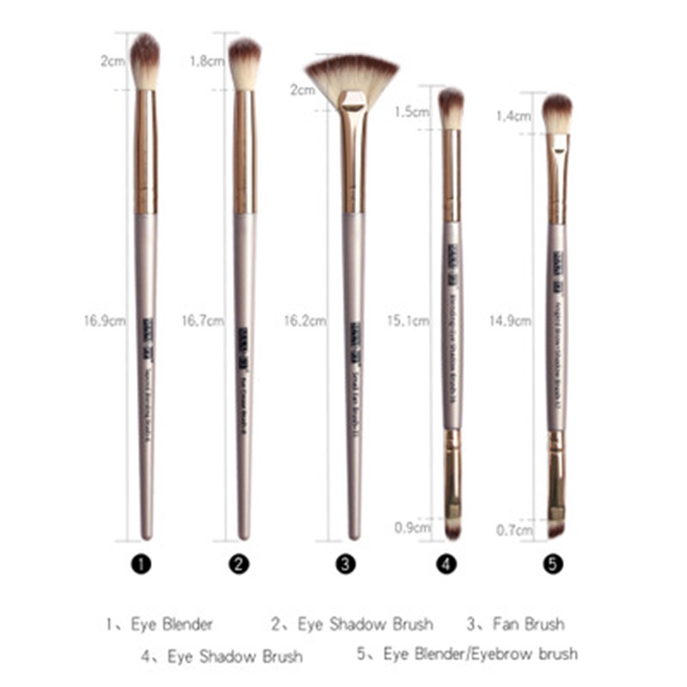 [Hàng mới về] Set 5 cọ đánh phấn trang điểm đa năng chất lượng
