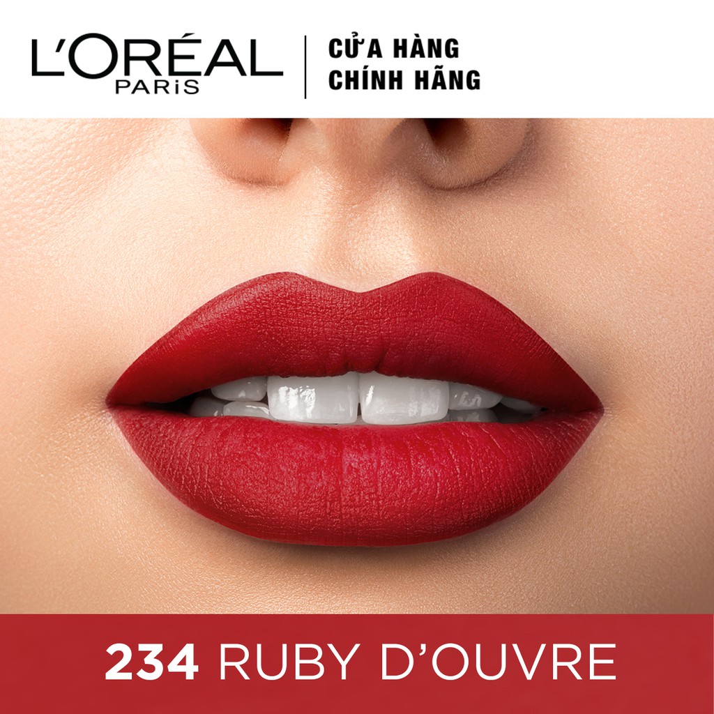 hàng trưng bày - Son lì mịn cao cấp L’Oreal Color Riche Matte màu 234 Ruby D'oeuvre ̣̣(3.7g)