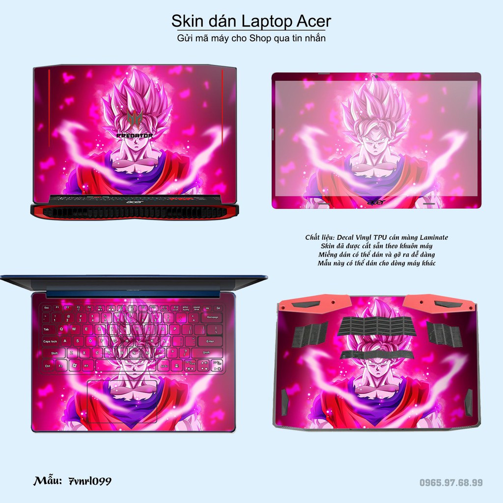 Skin dán Laptop Acer in hình Dragon Ball nhiều mẫu 2 (inbox mã máy cho Shop)