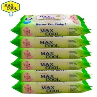 [[gia soc]] [[gia soc]] Combo 6 gói khăn ướt MAX COOL 80 TỜ - KHÔNG HƯƠNG.( 12 )