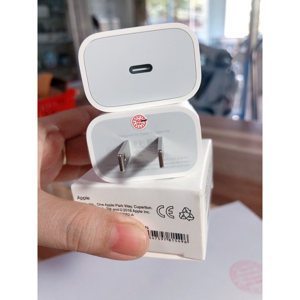 [Chính Hãng] Cóc sạc nhanh iphone PD- 20W chân dẹp - Dùng IPhone 12 Pro Max/ 11 Pro/ X/ XS Max/ 8/ 8 Plus/ 7/ 7Plus