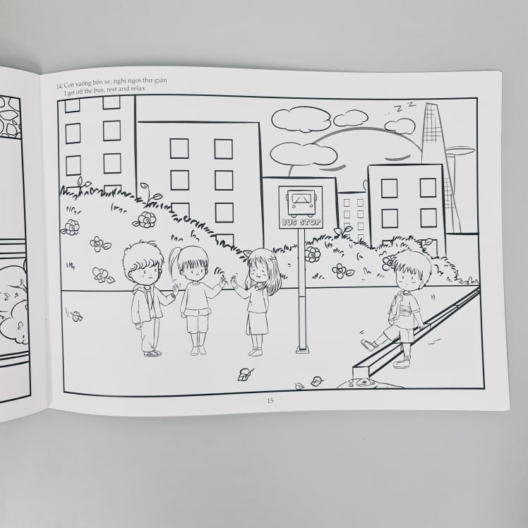 Bộ Sách tô màu thiếu nhi song ngữ