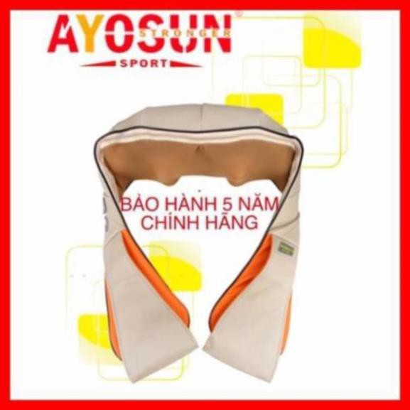 [CHÍNH HÃNG-BH 5 NĂM] Đai Đeo Massage 16 bi cổ vai gáy lưng chuyên sâu AYOSUN Hàn Quốc