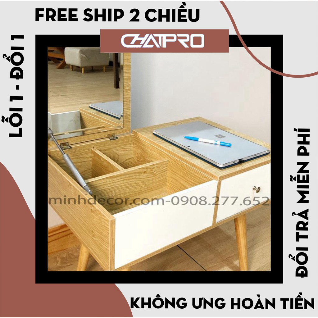 Bàn Trang Điểm Ngồi Bệt Mini Gỗ- Hàng Xuất Khẩu- Bảo hành 1 Năm 1 Đổi 1 - Hiệu MÌNH DECOR