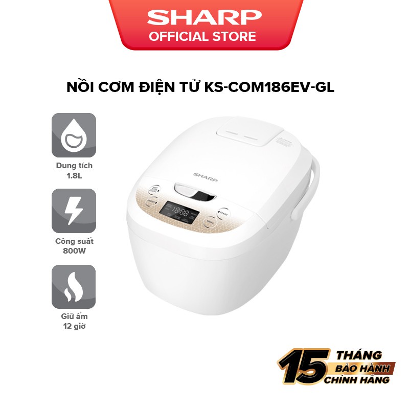 Nồi cơm điện tử Sharp 1.8L KS-COM186EV-GL