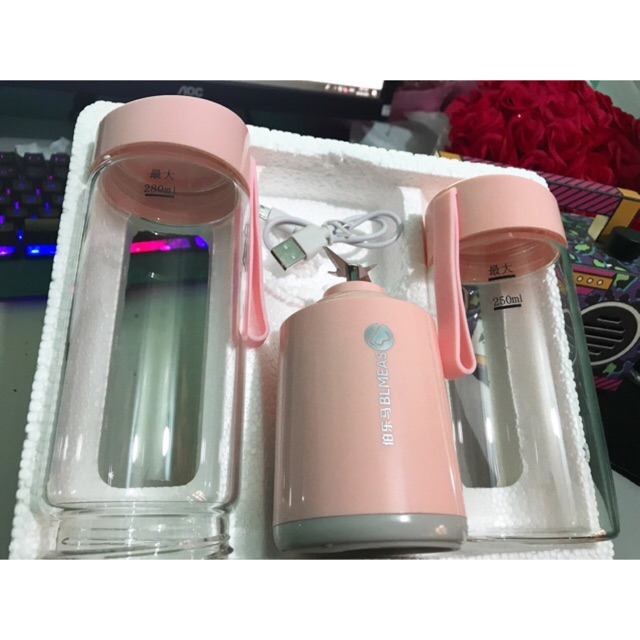 Máy xay sinh tố mini 2 bình thuỷ tinh sẵn