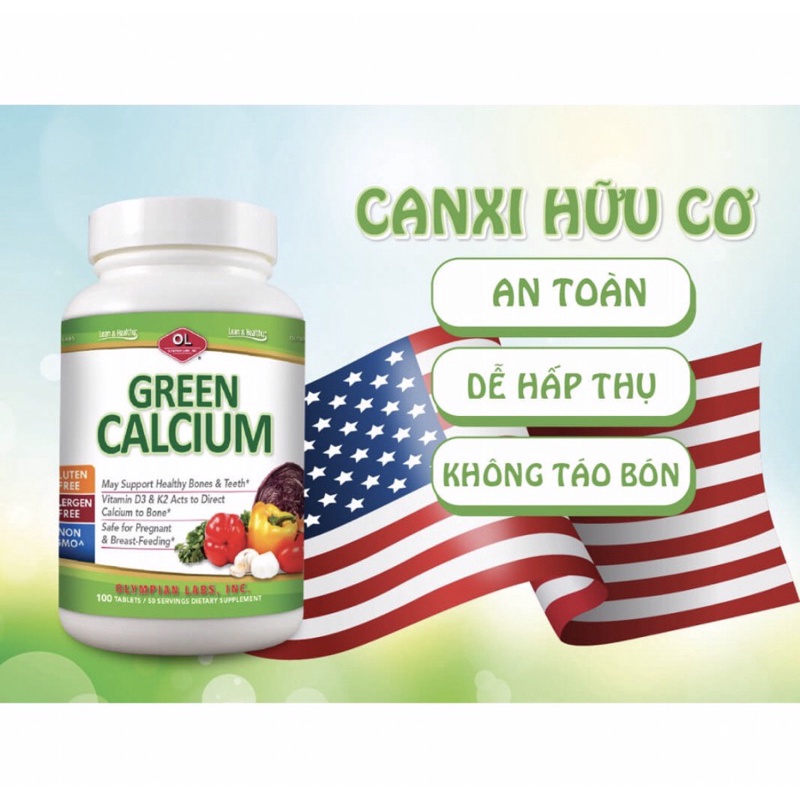 Canxi hữu cơ Green Calcium-Dễ hấp thu, không lo táo bón