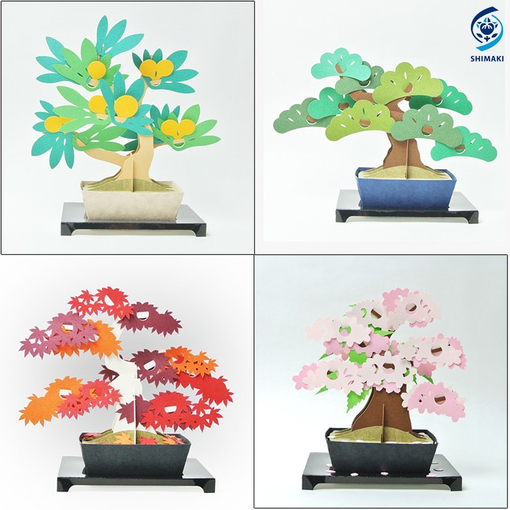 Bộ kit mô hình Kami-bonsai Nhật Bản (mô hình cây bonsai bằng giấy)