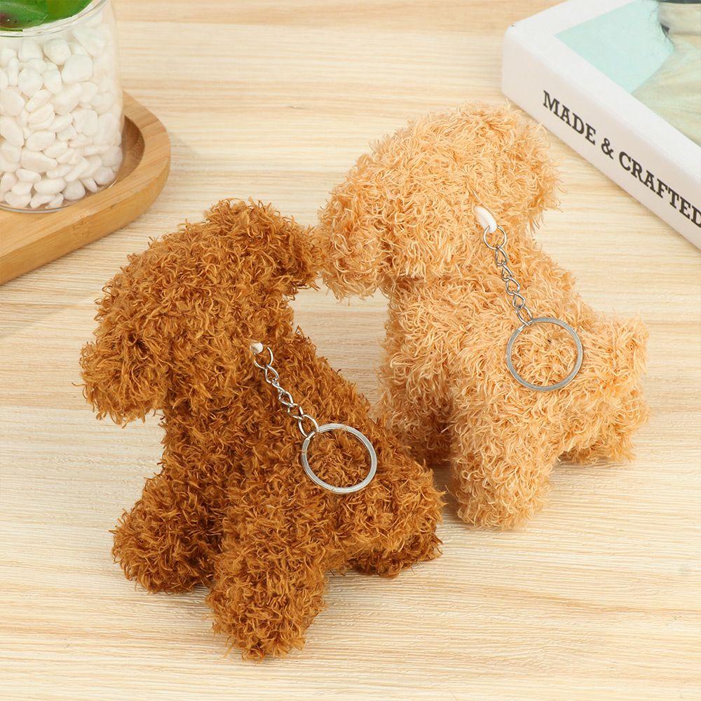 Móc Khóa Hình Chú Chó Poodle Nhồi Bông Dễ Thương
