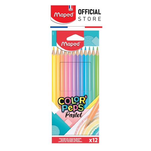 Chì màu Pastel Maped - 12 màu/hộp