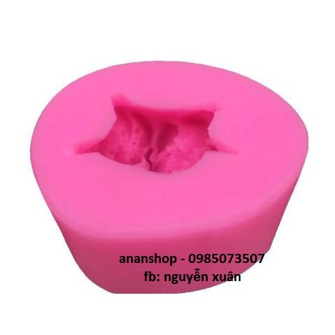 Khuôn silicon 3D 4 bông hoa mai, đào M57