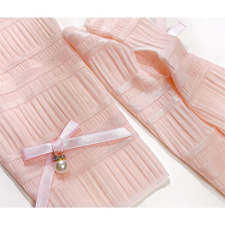 Đôi Găng Tay Dài Đính Nơ Thời Trang Cho Nữ Mới