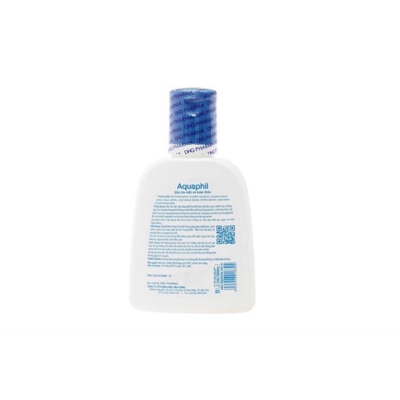 Sửa rửa mặt Aquaphil dịu nhẹ cho trẻ sơ sinh và người lớn - KHÔNG KÍCH ỨNG