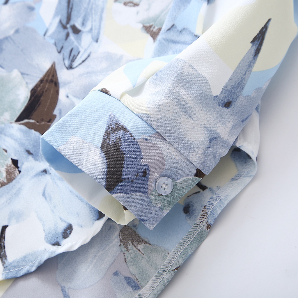 Áo Sơ Mi chiffon Tay Dài In Họa Tiết Thời Trang Mùa Thu Mới Cho Nữ