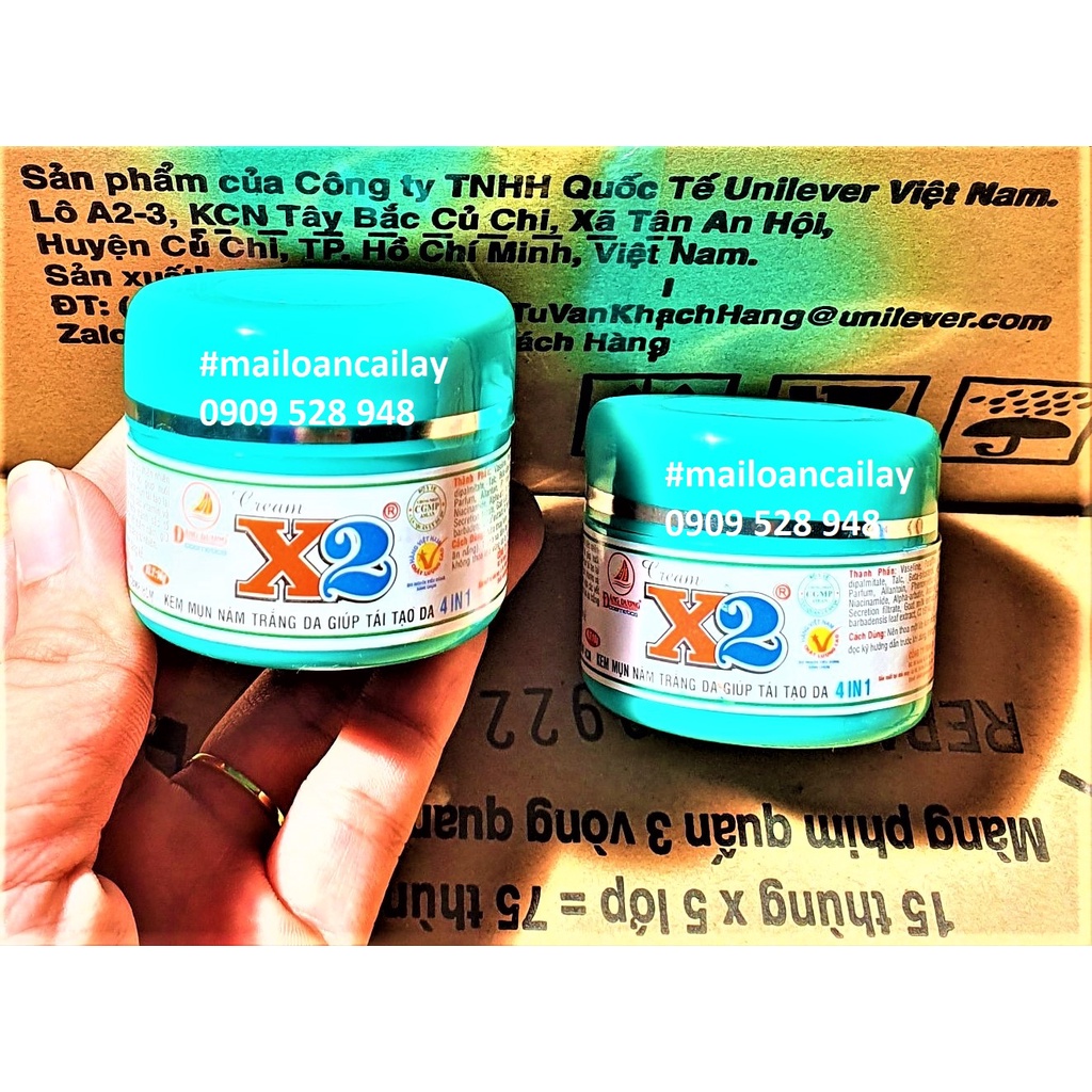 kem x2 trần mụn nám trắng da giúp tái tạo da 4in1,10gr