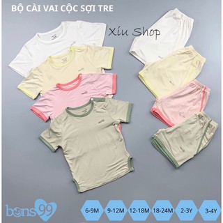 Bon99 bộ cộc tay bé vải sợi tre