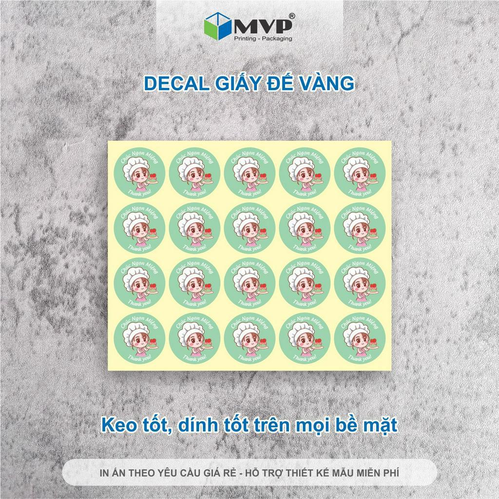 100 Tem nhãn dán Chúc ngon miệng, Tem Decal thank you 3cm