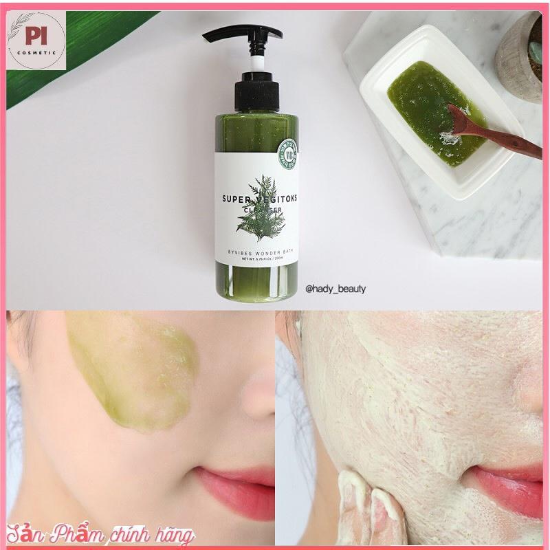 [Pi.cosmetic] Sữa rửa mặt rau củ thải độc Super vegitoks cleanser Wonder bath Full size 300 ml | BigBuy360 - bigbuy360.vn