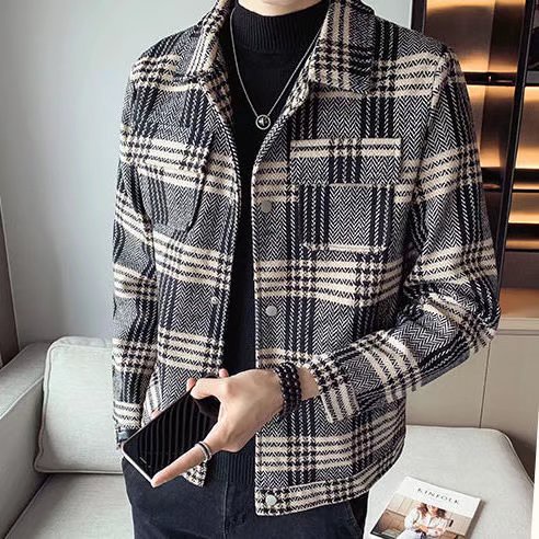 Áo Khoác Len Phong Cách Hàn Quốc Thời Trang Mùa Xuân Cho Nam
