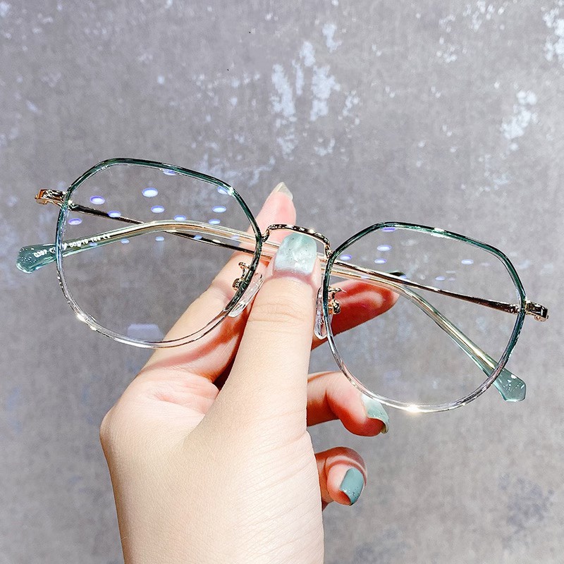 Mắt Kính Gọng Cận Form Tròn Đa Giác Viền Kim Loại Cao Cấp LYLY 613 Phong Cách Hàn Quốc