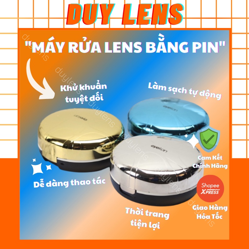 Máy rửa lens mắt tự động bằng pin làm sạch kính áp tròng Hàn Quốc - DUYLENS