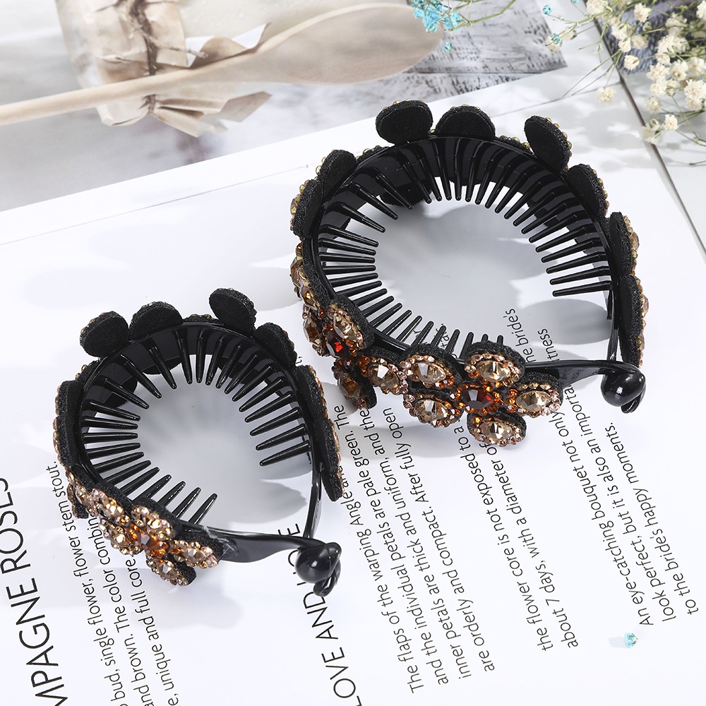 Kẹp Tóc Hình Hoa Đính Đá Phong Cách Retro Xinh Xắn Cho Nữ
