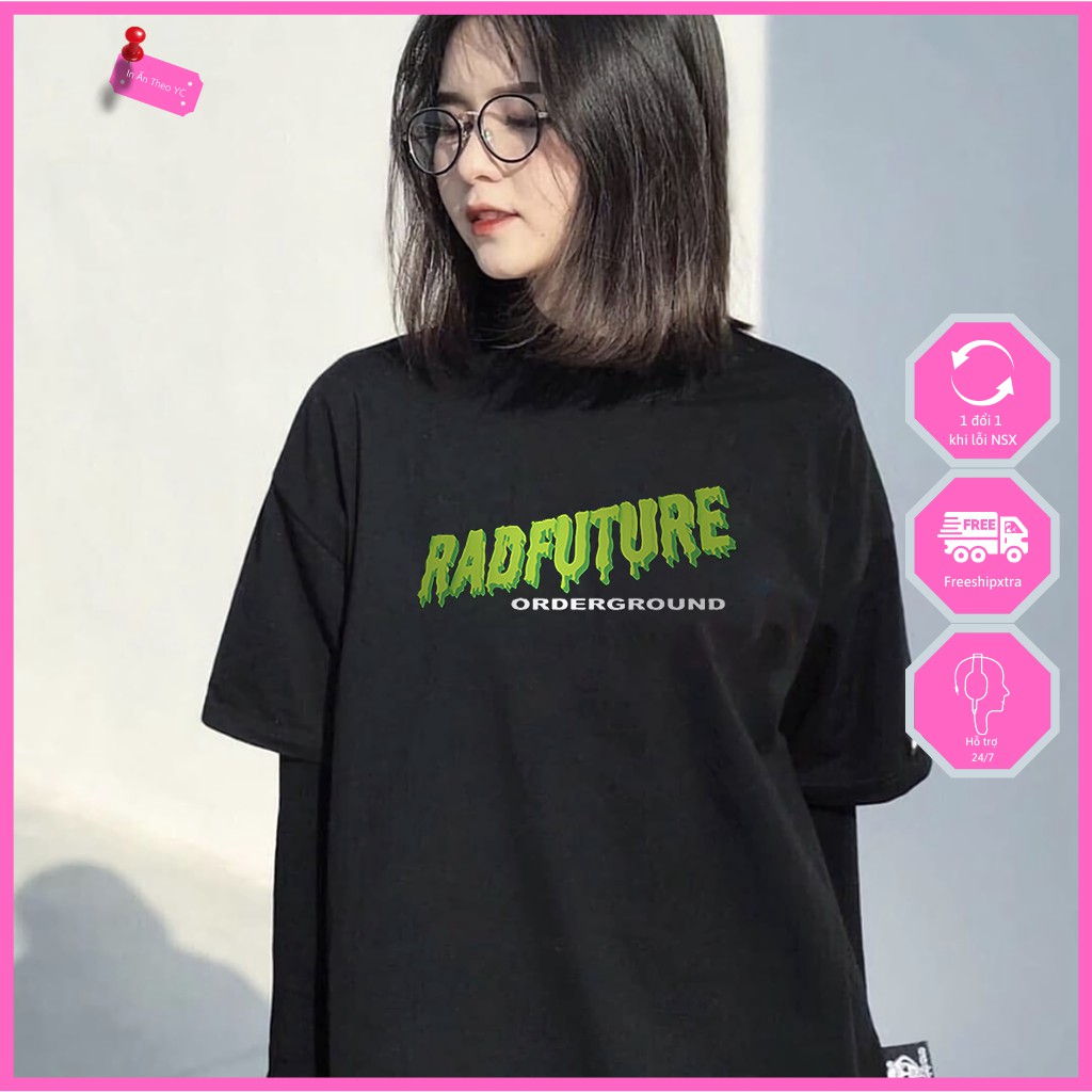 Áo thun nam nữ unisex tay lỡ form rộng đẹp RADFUTURE (Nhận in áo thun theo yêu cầu)
