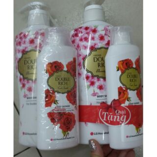 Sữa tắm DOUBLE RICH Anh Đào 550g(tặng 1 st Hoa hồng 130g)