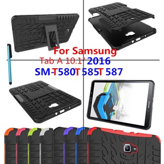 Ốp máy tính bảng silicon chống sốc có giá đỡ dành cho Samsung Galaxy Tab A 10.1 2016 SM-T580 T585 T587