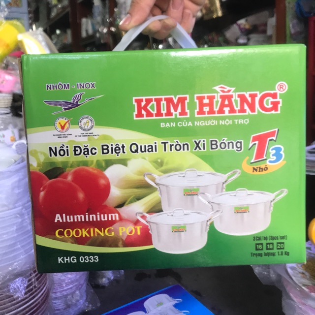 Combo 3 nồi Kim Hằng 16.20.24cm