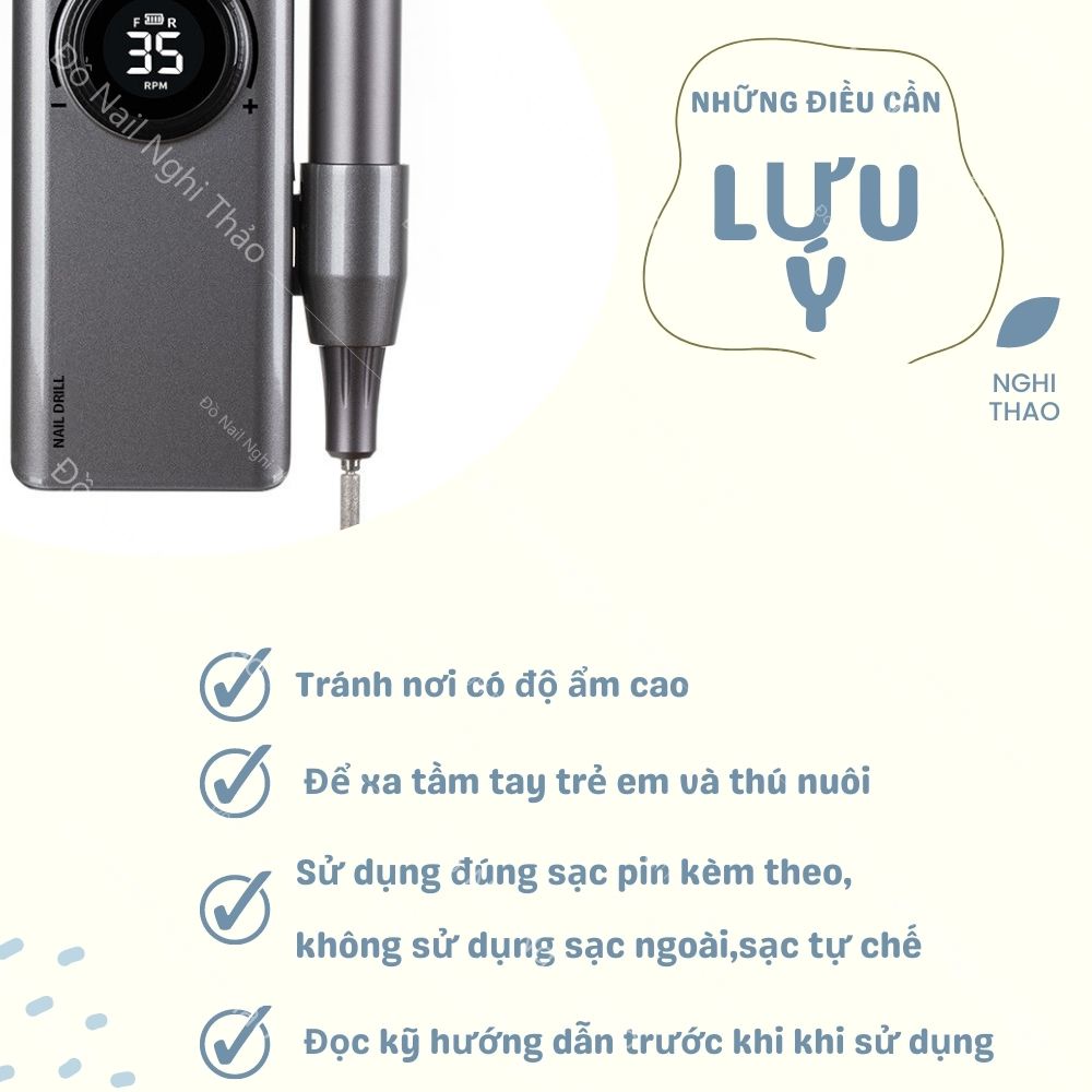 Máy mài móng tay tích điện