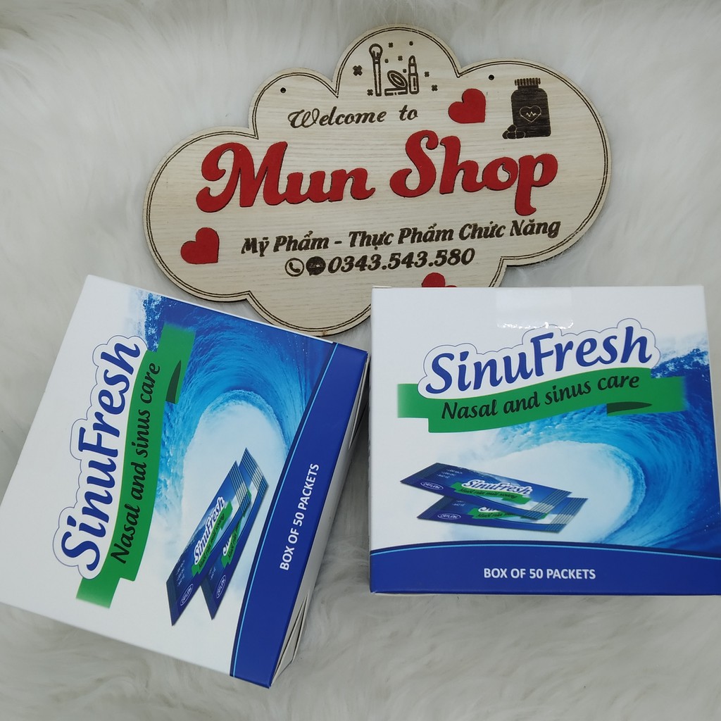 [CHÍNH HÃNG] SinuFresh - Muối Rửa Mũi Xoang hộp 50 gói