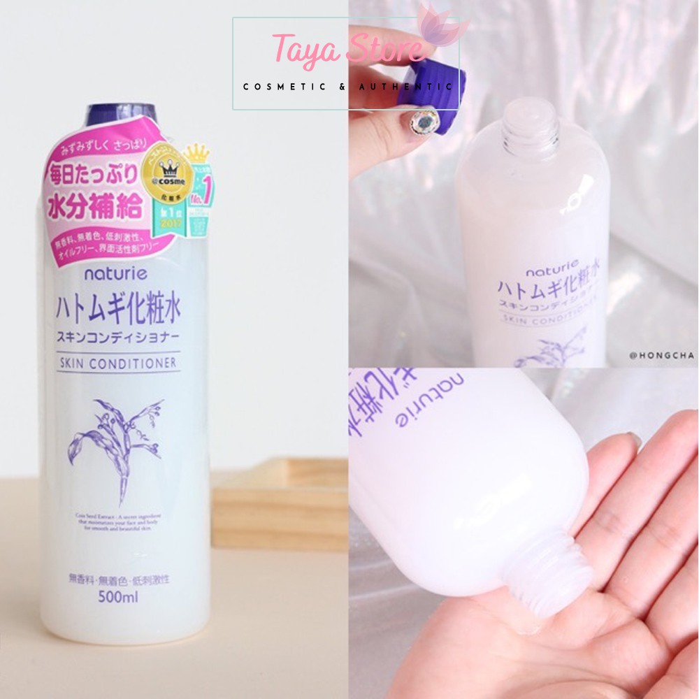 Nước hoa hồng Hatomugi dưỡng ẩm Naturie Skin Conditioner 500ml