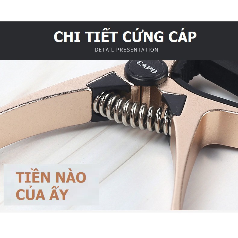 [Kim loại] Capo kẹp đàn Ukulele hãng Aroma