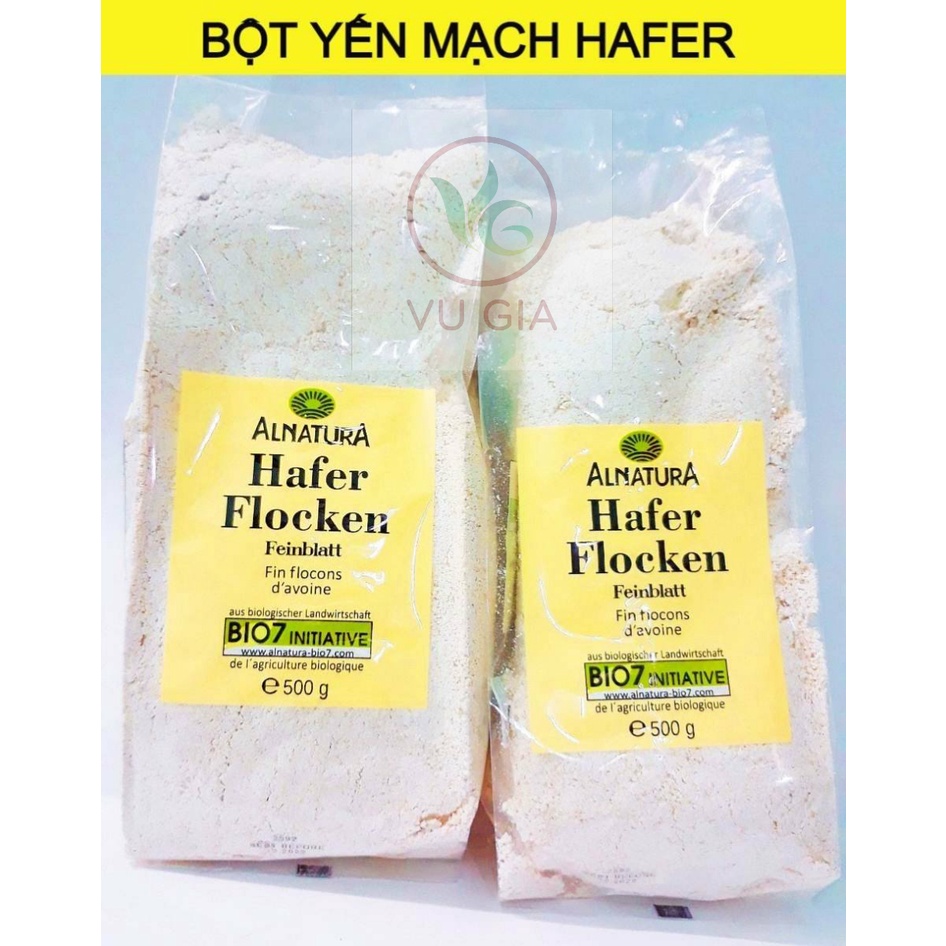 500g Bột Yến Mạch Nguyên Chất Hafer Flocken Nhập Khẩu Đức Hỗ Trợ Làm Đẹp, Giảm Cân, Làm bánh